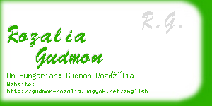 rozalia gudmon business card